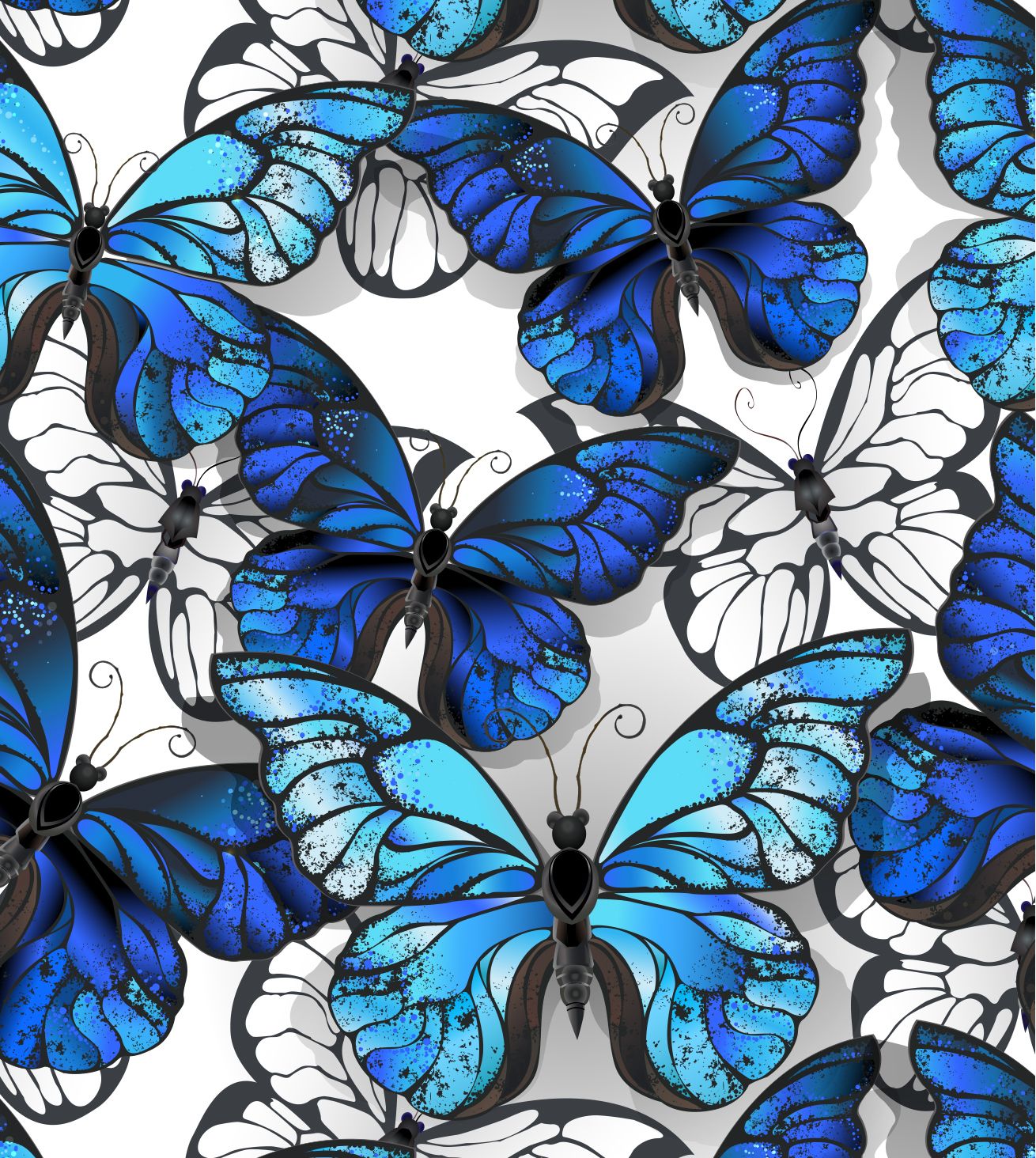 Blue Butterflies ShowSocx