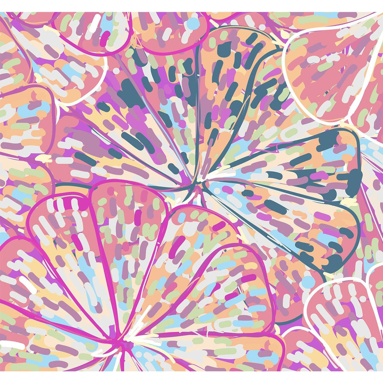 Citrus Pink Blossom Socks - Hocsocx Inc