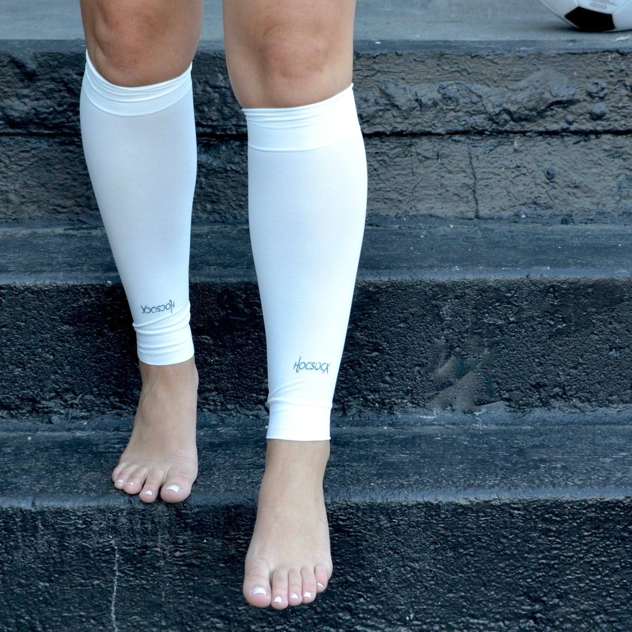 Hocsocx White Leg Sleeves