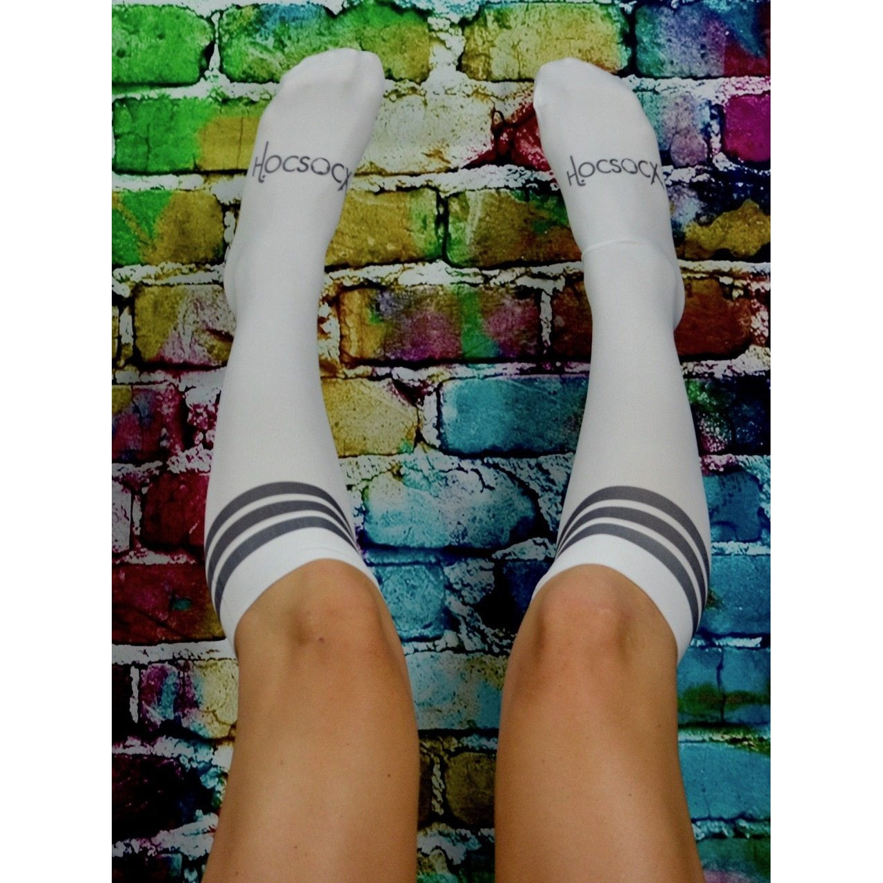 Hocsocx Black Tube Stripe Sport Socks