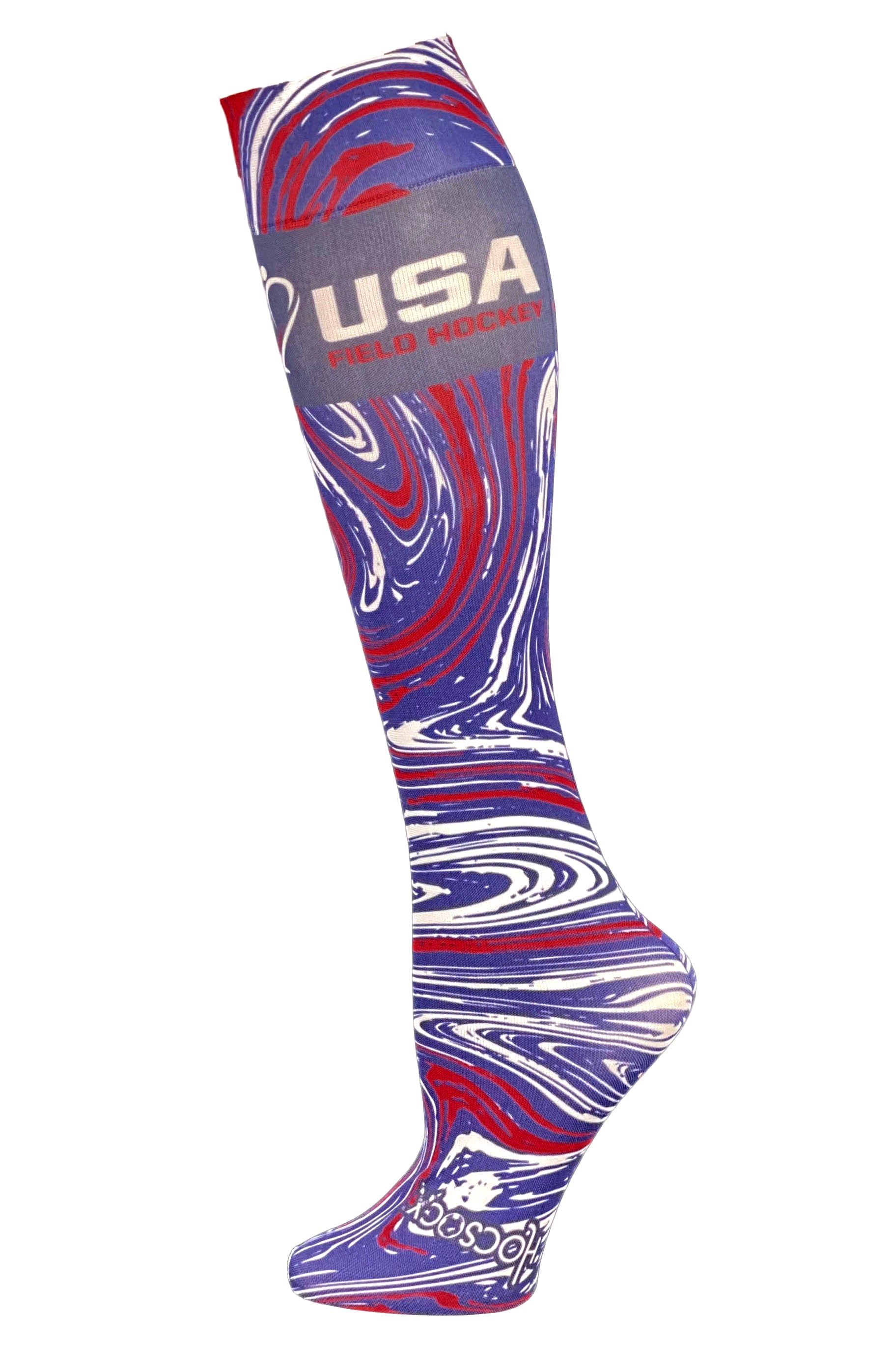 USA Field Hockey Swirls Socks