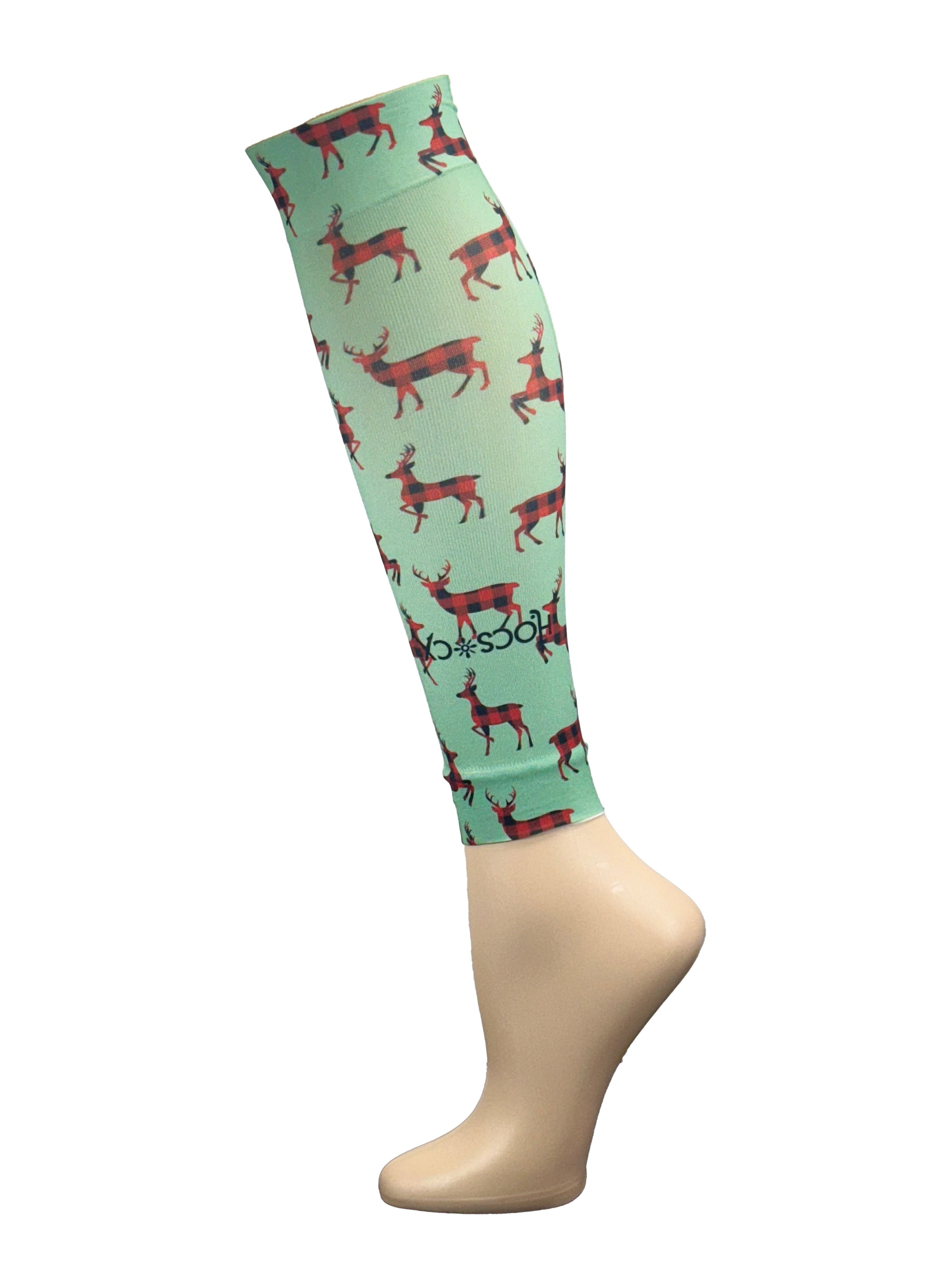 Plaid Reindeer- Footless Sleeves