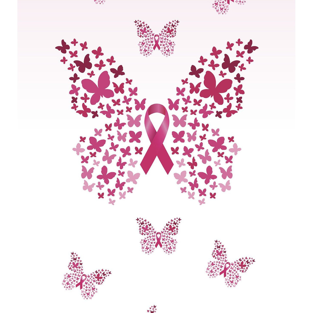 Pink Ribbon Butterfly Socks - Hocsocx Inc