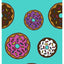 Turquoise Donut Socks