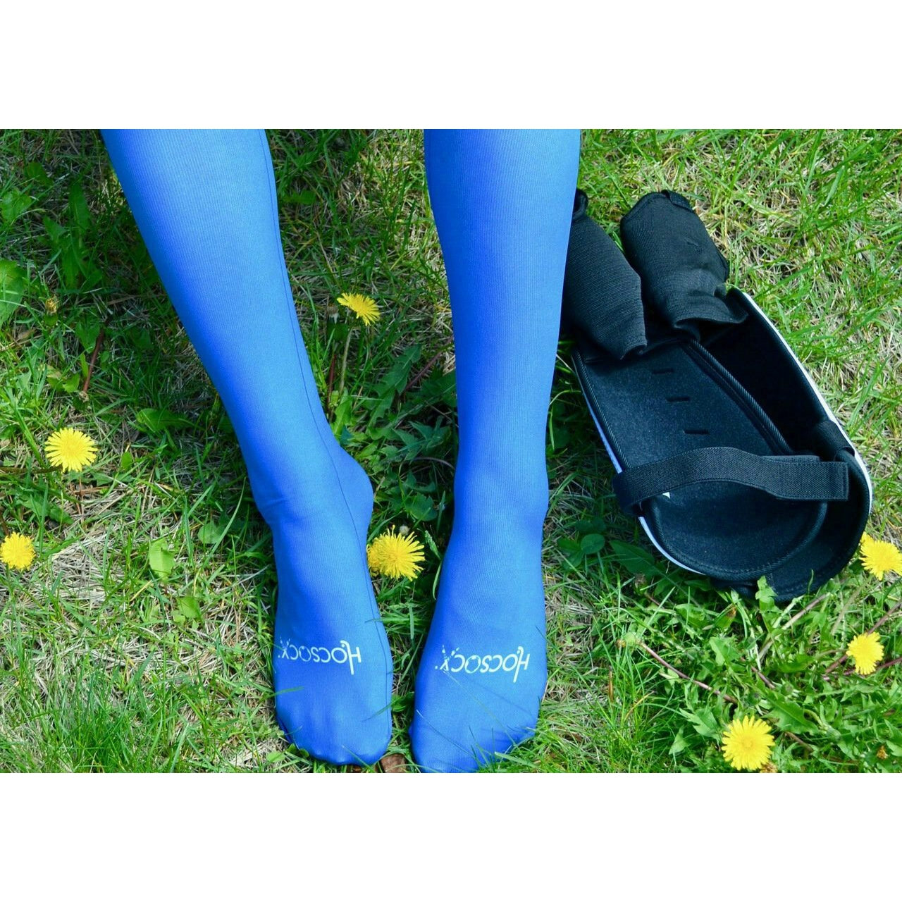 Hocsocx Royal Blue Performance Shin Guard Rash Liner Sport Socks