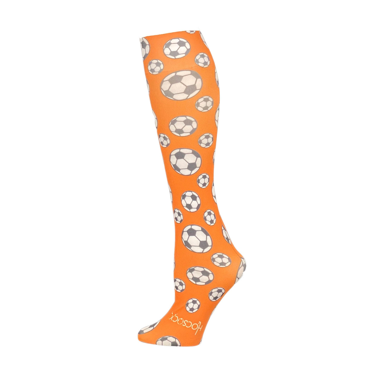 Soccer Ball Kickin' Orange Socks