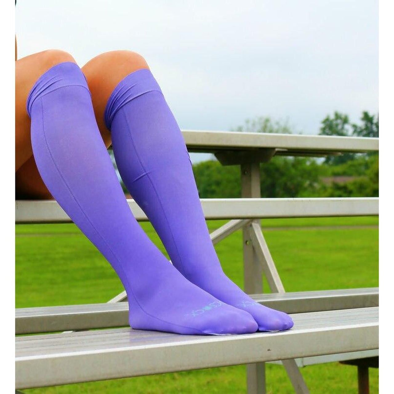 Hocsocx Purple Performance Shin Guard Rash Liner Sport Socks