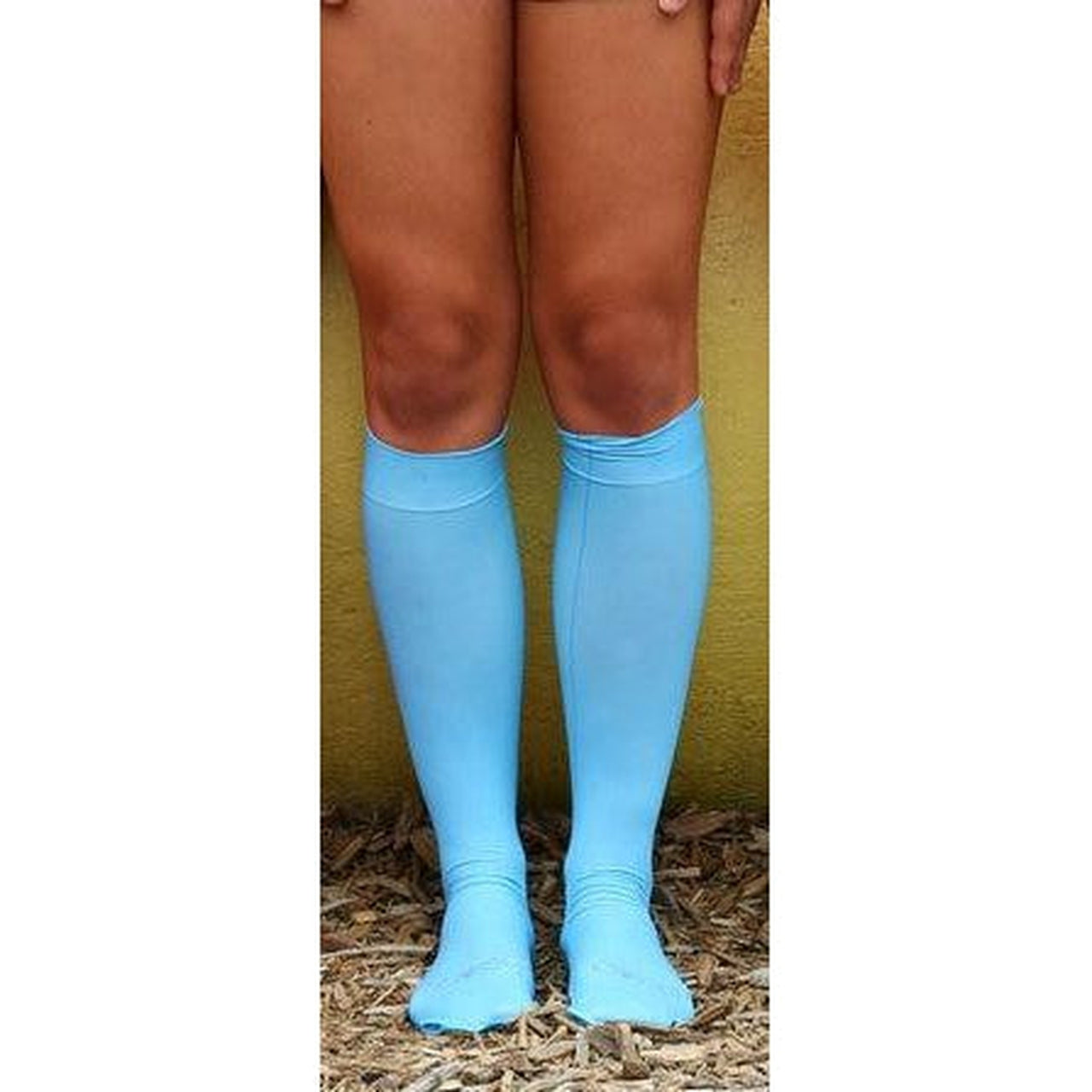 Hocsocx Carolina Blue Performance Shin Guard Rash Liner Sport Socks